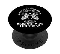 Loi de l'attraction Positive Mindset Citation Yoga Bouddhisme PopSockets PopGrip Adhésif