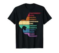 Loi de scoutisme colorée arc-en-ciel T-Shirt