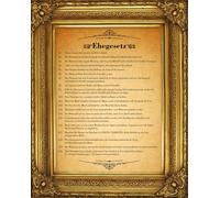 Loi sur le mariage - certificat avec cadre baroque imprimé Mini poster - Taille 40x50 cm