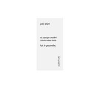 Loic le Groumellec, du Paysage Considere Comme... - Yves Peyré - Pagine d'Arte - broché - Monographie