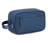 LOIDOU Lot de 2 trousses de toilette pour femme - Transparent - Imperméable - Pour le voyage - Conforme à l'aéroport - Accessoire de voyage, bleu, Classique