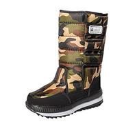 LOIJMK Bottes pour homme, paire d'hiver, chaudes et froides, résistantes aux éclaboussures, boucle de crochet d'eau, bottes de neige épaisses pour homme 45, Camouflage, 44 EU