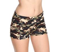 LOIJMK Boxer pour femme - Camouflage - Pantalon de sécurité décontracté avec poches - Sexy - Short d'été - Legging court pour femme - Loisirs - Sport élégant - Short de plage, beige, XL