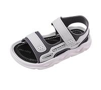 LOIJMK Boy Fashion Sandales de plage confortables à semelles souples en été Chaussures de course pour bébé garçon, gris, 26 EU
