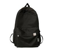 LOIJMK Cartable Fille Femme Version coréenne du lycée Étudiants Mignon Couleur Unie Sac à Dos Étudiants Grande Capacité Sacs à Dos Imperméable, Noir , taille unique