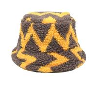 LOIJMK Chapeau de pêcheur d'hiver en laine d'agneau pour hommes et femmes Chapeau chaud grenouille, jaune, taille unique