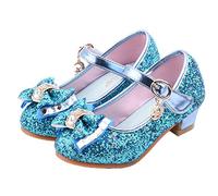 LOIJMK Chaussures de Princesse pour fille avec paillettes, talons, sandales, escarpins, chaussures à talons, paillettes, chaussures de princesse pour enfants, chaussures de cosplay, chaussures de fête