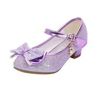 LOIJMK Chaussures de Princesse pour fille avec paillettes, talons, sandales, escarpins, chaussures à talons, paillettes, chaussures de princesse pour enfants, chaussures de cosplay, chaussures de fête