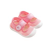 LOIJMK Chaussures d'été pour bébés filles et tout-petits, semelles souples, antidérapantes, respirantes, pour bébés garçons de 0 à 3 ans, nouvelle collection Chaussons Gymnastique (Z4-Pink, 22 Infant)