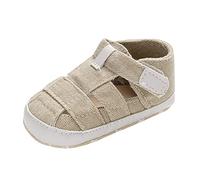 LOIJMK Chaussures d'été Premières Sandales souples pour bébé Chaussures de crèche Chaussures 24 garçon, beige, 22 EU