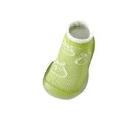 LOIJMK Chaussures et Chaussettes en Respirantes pour bébé en Bas âge, Confortables et antidérapantes, à Semelles en Caoutchouc, Printemps/été Chaussons Gymnastique Enfant (Z1-Green, 21 Infant)