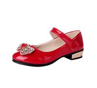 LOIJMK Chaussures pour bébé fille - Chaussures de gymnastique, rouge, 31 Little Kid