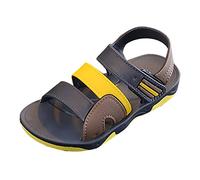 LOIJMK Enfants Mode Été Garçon Sandales Plage Outdoor Enfants Boucle Antidérapante Plat Bébé Fille Garçon Chaussures Jack Sandales Garçon, jaune, 29.5 EU