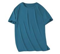 LOIJMK Hommes Décontracté Loose Solid Color Mesh Respirant Manches Courtes Produit le moins cher sur, bleu, 5XL