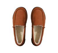 LOIJMK Mocassins d'hiver doublés pour femme, marron, 37 EU