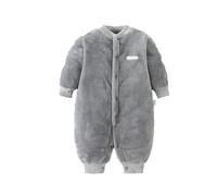 LOIJMK Nouveau-né Bébé Fille Épais Combinaison Chaude Combishort Romper Vêtements Enfants Vacances Costume TenueA3 Papa Barboteuse Bébé, gris, 3-6 mois