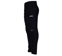 LOIJMK Poche en jean longue et serrée 314 trous Fashion- ancienne fermeture éclair pantalon bébé costume de carnaval garçon, Noir , 3-4 ans
