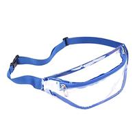 LOIJMK Sac banane étanche transparent pour femme - Sac banane transparent - Joli sac banane avec sangle réglable - Sacs à bandoulière transparents pour homme, bleu, Taille unique, Sac à dos Duffel