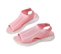 LOIJMK Sandales à plateforme pour femme - Style bohème - Mode d'été - Sandales de plage - Sandales compensées pour femme, Rose, 41 EU