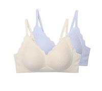 LOIJMK Soutien-gorge de soutien solide pour femme, bretelles réglables, couverture complète, soutien-gorge confortable sans armatures, soutien-gorge sans armature, soutien-gorge sans armatures, bleu