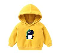 LOIJMK Sweat-shirt pour tout-petit dinosaure fille sweat à capuche bébé pull tops tout-petit fille hauts maître thé pull homme, jaune, 2-3 ans