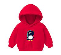 LOIJMK Sweat-shirt pour tout-petit dinosaure fille sweat à capuche bébé pull tops tout-petit fille hauts maître thé pull homme, rouge, 5-6 ans