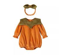 LOIJMK T-shirt rembourré en forme de triangle d'Halloween pour bébé d'un an - Cadeau pour fille, Orange, 18-24 mois