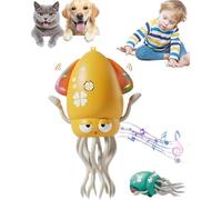 Loimol Magic Dancing Octopus,Electric Dancing Octopus Toy,Musical Dancing Robot,Flexibly Avoid Obstacles, Synchronized Sound and Light,with LED & Music,for Kids Indoor Play (Jaune)