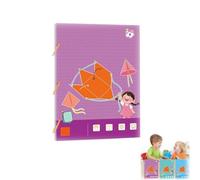 Loimol Pull String 3D Geometry Learning Book, Pull String 3D Géométrie Livre d'apprentissage Formules d'enseignement du volume et de la surface, Jouet avec 9/12/15 solides, géométrie pour débutants (B