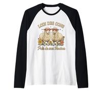 Loin des Cons Près De Mes Moutons Humour Cadeau Ferme Manche Raglan