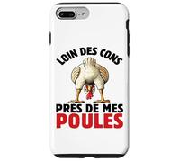 Loin des Cons Près De Mes Poules Humour Agriculteur Cadeau Coque pour iPhone 7 Plus/8 Plus