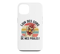 Loin des Cons Près De Mes Poules Humour Vintage Coque pour iPhone 13