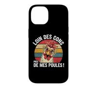 Loin des Cons Près De Mes Poules Humour Vintage Coque pour iPhone 14