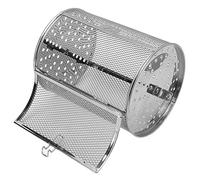 Loinutdbv Cage de Four en Acier Inoxydable, Grille de Four rotative à 360 degrés, Panier à rôtir pour la Cuisson des Noix et du Barbecue, Cage grillée Polyvalente avec Porte Amovible,