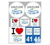 Loir Et Cher (8 Autocollants Variés) - Sticker/Autocollant