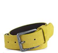 Lois - Ceinture pour femme/homme en cuir véritable réglable et vintage., Moutarde