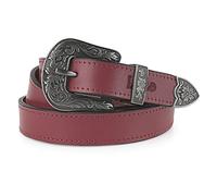 Lois - Ceinture pour femme réglable en cuir mode quotidien décontracté formel Ceintures pour femme Design classique Boucle métallique Ceintures femme cuir qualité, bordeaux, 100 cm