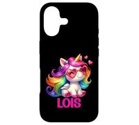 Lois Nom personnalisé Licorne Colorée Femmes Filles Coque pour iPhone 17