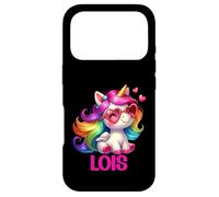 Lois Nom personnalisé Licorne Colorée Femmes Filles Coque pour iPhone 17 Pro