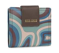 Lois - Petit Portefeuille Femme en Cuir Souple - Format Compact - Multi Rangement RFID - Porte Monnaie Véritable, Turquoise