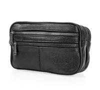 Lois - Pochette Homme, Sacoche Homme En Cuir Zippée Avec Dragonne, Format Compact Pour Téléphone, Cartes Et Clés, Noir