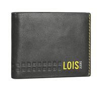 Lois - Portefeuille Homme Cuir - Portefeuille Cuir Homme. Portefeuilles et Porte Carte Homme. Porte Feuille pour Homme Vintage, Noir/Jaune