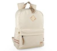 Lois - Sac à Dos Unisexe Grande Capacité pour École, Lycée et Université - Léger, Résistant, Multifonction, Idéal Garçon et Fille, Voyage et Sport, Beige