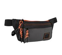 Lois - Sac Banane Femme Polyvalent - Sac Banane Noir Compact, Sac De Taille avec Poches, bandoulière réglable pour Voyage, Running et Ville, Noir/Gris