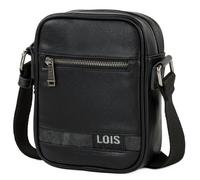 LOIS Sacoche bandoulière homme 16x20x5 cm - modèle 310216 Noir, sangle réglable