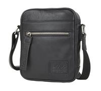 Lois - Sacoche Homme Bandouliere. Pochette Homme en cuir véritable élégante et compacte pour usage quotidien affaires loisirs style urbain, Noir