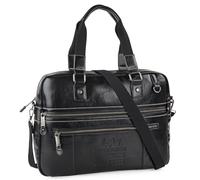 Lois - Sacoche Ordinateur 17 Pouces Imperméable avec Bandoulière - Sac PC Portable 16 Pouces pour Homme et Femme. Sacoche pour Ordinateur Portable Compartiments Multiples, Noir