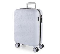 Lois - Valise Cabine 55x40x20 Rigide Légère à Roulette 4 Roues Pivotantes avec Cadenas à Combinaison TSA Bagage Cabine Idéal pour Voyager en Avion Petite Valise Compacte, Blanc