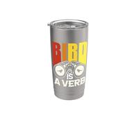 L'oiseau est un verbe Gobelet isotherme en acier inoxydable double paroi