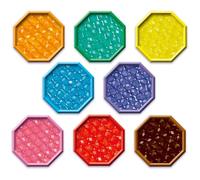 Loisir créatif - AQUABEADS - Recharge perles à facettes - 800 perles multi-facettes de 8 couleurs différentes